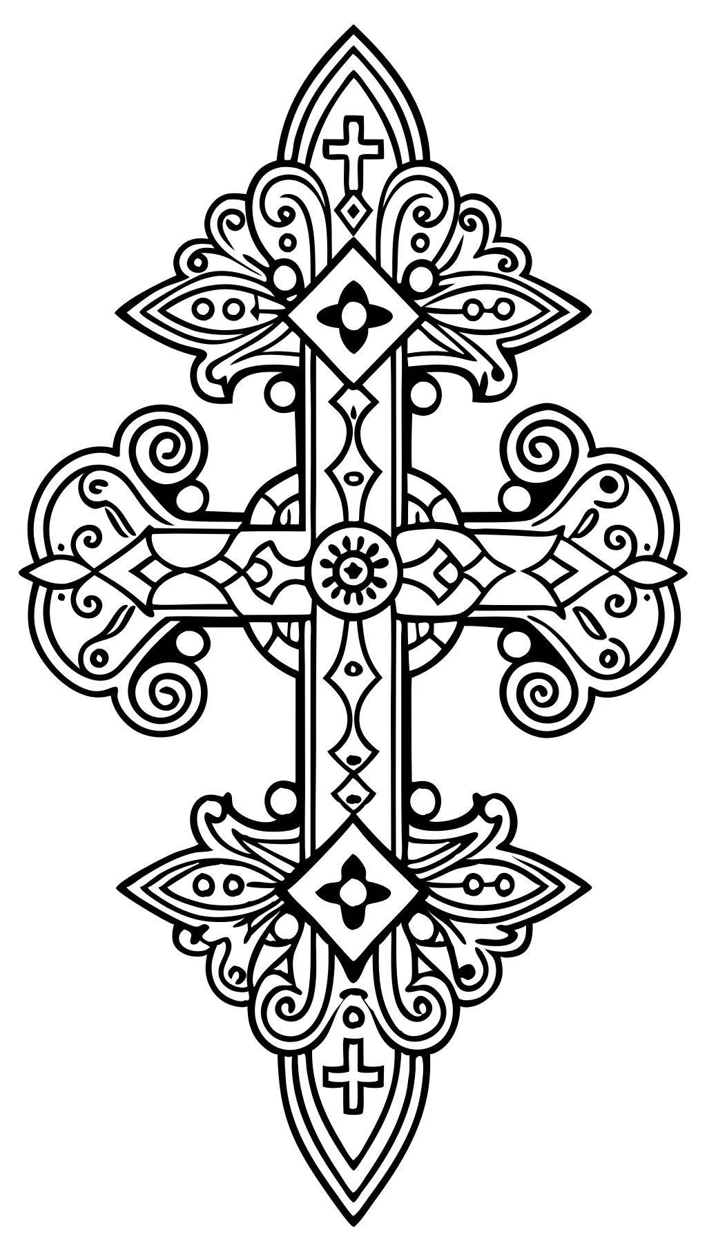 cross adult coloring pages